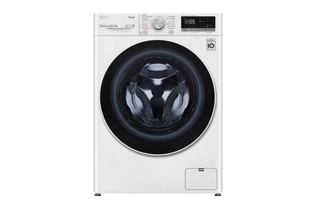 LG V5WD85slim vaskemaskine - tørretumbler Fritstående Front-læsning Sølv, Hvid E - DANVIVO