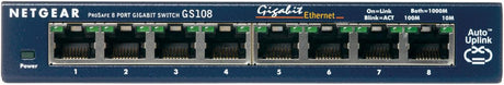 NETGEAR GS108GE netværksswitch Ikke administreret Gigabit Ethernet (10/100/1000) Blå - DANVIVO