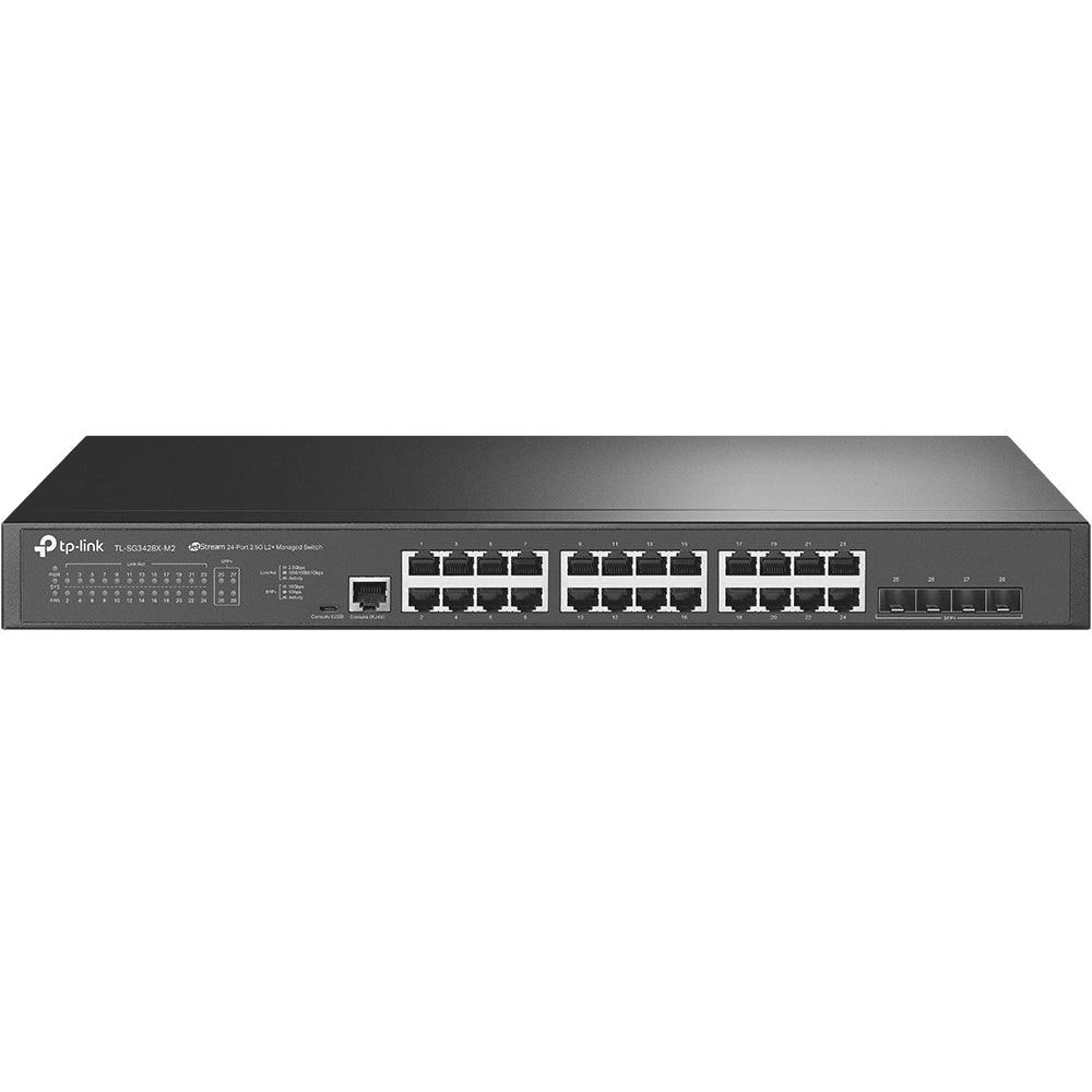 TP-Link JetStream TL-SG3428X-M2 netværksswitch Administreret L2+ 2.5G Ethernet (100/1000/2500) 1U Sort - DANVIVO